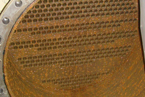 冷凍機コンデンサー　エコビーム導入前